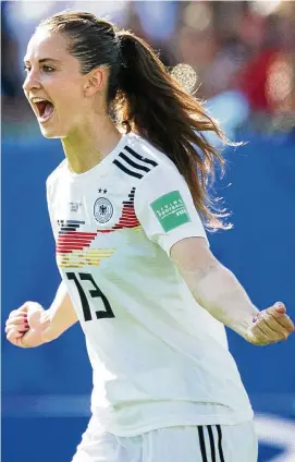  ?? FOTO: SEBASTIAN GOLLNOW/DPA ?? Bisher erzielte Sara Däbritz drei WM-Tore.