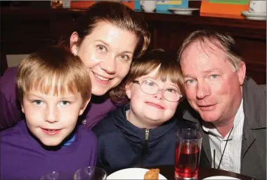  ??  ?? Aidan, Marion, Pierce and Ian Barry welcoming the cyclists to Wexford’s Talbot Hotel.