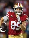  ?? JOSE CARLOS FAJARDO — STAFF ?? San Francisco tight end George Kittle was the only Niner to make the first team on The Associated Press’ All-Pro list.