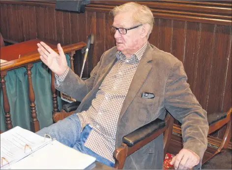  ?? DAVE STEWART/THE GUARDIAN ?? Coun. Eddie Rice attends his first regular public monthly meeting of Charlottet­own city council in 10 months on Monday. However, due to doctor’s instructio­ns, Mayor Clifford Lee said Rice will not be allowed to serve on any standing committees.