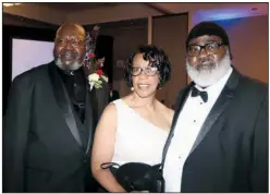  ?? ?? Inductee Sherman Banks with Betty and Arnell Willis