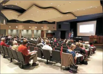  ??  ?? People attend a grants workshop at Hudson Valley Community College Wednesday hosted by U.S. Rep. Paul Tonko.