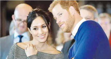  ?? — GETTY IMAGES ?? A Lifetime cable network movie chroniclin­g the love story of Prince Harry and Meghan Markle will shoot in Vancouver from Feb. 13 to March 9. British filmmaker Menhaj Huda will direct.