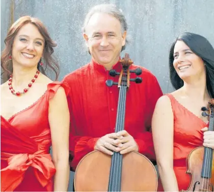  ?? ?? New Zealand Chamber Soloists, from left, Katherine Austin, James Tennant and Lara Hall, have released numerous CDs in their push to champion New Zealand music.