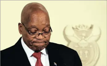  ?? PICTURE: REUTERS ?? LEGACY: Jacob Zuma will go down in history as the ANC president in whose defence some prominent leaders said they were prepared to kill. His defendants aside, Zuma came across as a cunning, but delusional, leader too, says the writer.