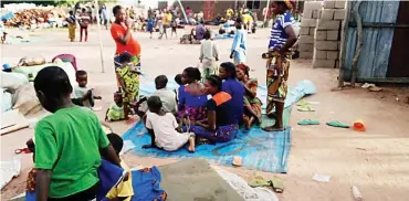  ?? Some of the people displaced by the crisis taking refuge at a camp in Mutumbiyu town, Gassol Local Government Area of Taraba State ??