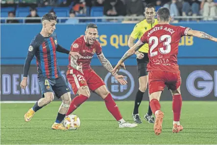  ?? Foto: nàstic ?? El Gimnàstic de Tarragona perdió por la mínima diferencia en campo del Barça atlètic