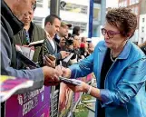  ??  ?? Billie Jean King attends ‘‘Battle of the Sexes’’ at the London Film Festival.