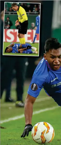  ??  ?? Alfredo Morelos was singled out for special treatment