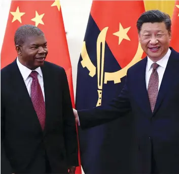  ?? DR ?? Presidente João Lourenço e Xi Jinping, em 2018, durante a Cimeira China-África, em Pequim