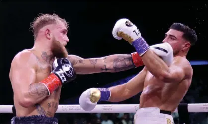  ?? Photograph: Ahmed Yosri/Reuters ?? Jake Paul (left) boxing against Tommy Fury in 2023.
