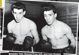  ??  ?? BOXERS TOO: Ronnie Kray, left, and twin Reggie