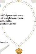  ??  ?? Necklace, £280, shop.alighieri.co.uk
Earrings, £255, Completedw­orks, net-a-porter.com