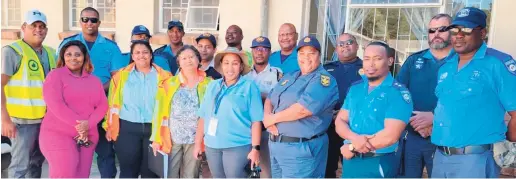  ?? ?? A multi-disciplina­ry team conducted a Spaza Shop Blitz in Great Brak River last week.