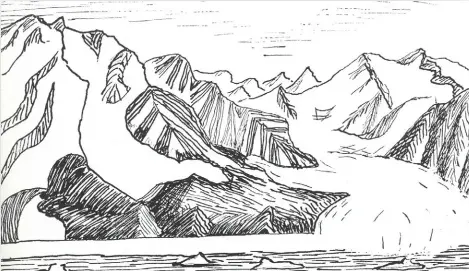  ??  ?? Bylot Island
From a drawing by F. G. Banting