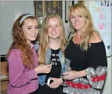  ?? Photo by Declan Malone ?? ABOVE: Talia, Jessica and Mary Murphy at Wednesday’s launch in Méanscoil Nua an Leitriúigh.