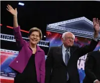  ?? BRIDGET BENNETT AFP VIA GETTY IMAGES FILE PHOTO ?? U.S. Senators Elizabeth Warren and Bernie Sanders have both advocated for a wealth tax at a higher rate than even the NDP suggests, Amir Barnea writes.