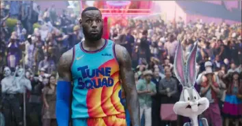  ?? Warner Bros. Pictures ?? LeBron James and Bugs Bunny in “Space Jam: A New Legacy.”
