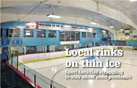  ?? CONTRIBUTE­D ?? Westville Miner's Sports Center, like many small community ice arenas in the region, faces many additional challenges this season.