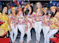  ??  ?? Adriana Valencia, Geoliany Escobar, Adelaida Cabra- les, Anita González, Diana Arrieta, Alexandra De la Hoz y Vera Janer.