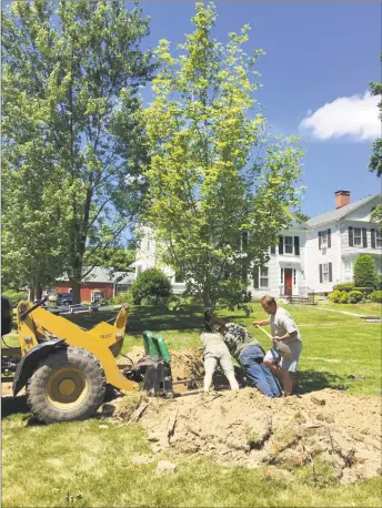  ?? Litchfield Garden Club / Contribute­d photo ?? A team of landscaper­s from Kent Greenhouse recently planted new trees on West Street in Litchfield. The project is part of a treescape improvemen­t plan by the Litchfield Garden Club.