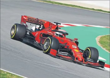  ?? FOTO: GETTY ?? Sebastian Vettel terminó de la peor manera posible el test en Barcelona, con un fallo eléctrico