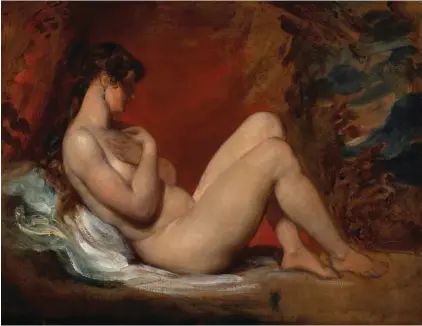  ??  ?? William Etty R.A. (1787-1849), Reclining, seated nude, oil on board