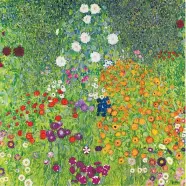  ?? Foto: Sotheby’s ?? 1907 verewigte Gustav Klimt diesen „Bauerngart­en“, der nun aus Privatbesi­tz bei Sotheby’s in London zur Auktion kommt und etwa 45 Millionen Dollar einspielen soll.