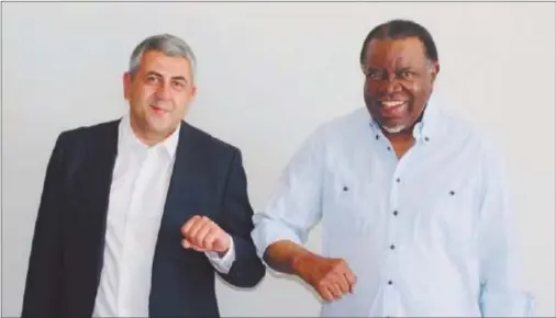  ?? Photo contribute­d ?? Impressed… UNWTO secretary general Zurab Pololikash­vili and President Hage Geingob.