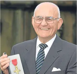  ??  ?? Honoured: Jimmy Doig was awarded the OBE.