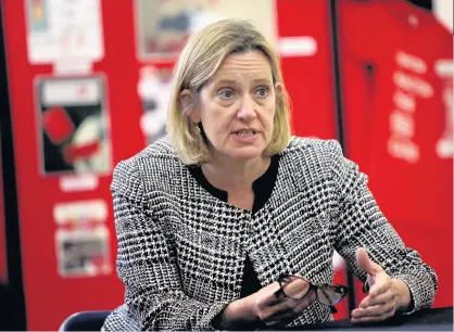  ??  ?? Home secretary Amber Rudd visited the region to talk about Operation Sanctuary