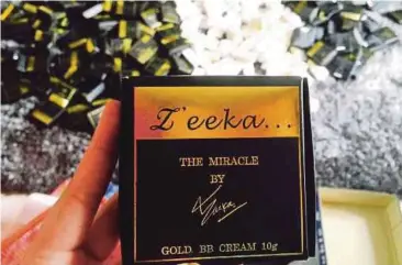  ??  ?? Antara produk Zeeka Beauty yang berada dalam pasaran.