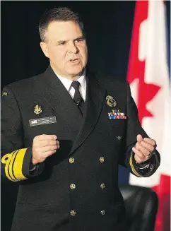  ?? TED RHODES / POSTMEDIA / CALGARY HERALD FILES ?? Vice-Admiral Ron Lloyd is now handling two key jobs, too much for one person, analysts say.