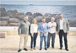  ?? MARIAN LEÓN ?? Diego Cruz, Amalia Martín, José Vélez, José María Mellado y Juan José Alonso.