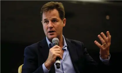  ??  ?? Nick Clegg said Facebook would work to ‘boost rapid response efforts to fight misinforma­tion’. Photograph: Jack Taylor/Getty Images