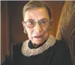  ?? The Washington Post 2013 ?? Supreme Court Justice Ruth Bader Ginsburg, shown in 2013, died of cancer complicati­ons.