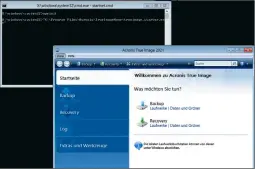  ??  ?? Auch True Image 2021 lässt sich von einem Windows-basierten Rettungssy­stem starten.