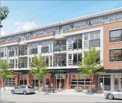  ??  ?? Omicron’s 5555 Dunbar new-home project will feature ground-level retail space.