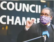  ?? BRENDAN MILLER FILES ?? Mayor Naheed Nenshi says council is doing what it can to give Calgarians a break if they can't afford their tax bill.