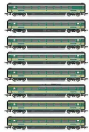  ?? ?? New tooling includes slam-door Mk.3 HST trailers which will include close coupling cams, a greater level of bogie and underframe detail alongside provision for interior lighting. The FGW ‘fag packet' scheme is planned alongside East Midlands Trains and East Coast.