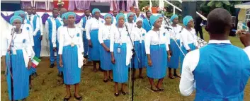  ??  ?? Equatorial Guinea Adult Choir ministerin­g, during the just concluded Malabo 2019 of The Lord's Chosen Internatio­nal Crusade.