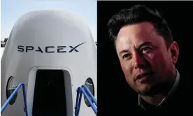  ?? Composite: AFP via Getty Images ?? Elon Musk’s company SpaceX has filed a lawsuit against the National Labor Relations Board.