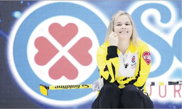  ?? SEAN KILPATRICK/THE CANADIAN PRESS ?? Canadian skip Jennifer Jones will seek a second world curling title starting Saturday in North Bay, Ont.