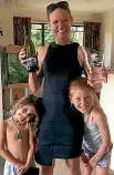  ?? PHOTO: SUPPLIED ?? Satherley celebrates her success with daughters Krystle and Sophie: