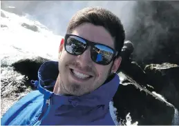  ??  ?? Shane Weigensber­g, pictured in Iceland in 2017, was killed after his motorcycle collided with a truck in Pointe-Claire on May 18. He was 26 years old.