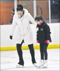  ?? TINA COMEAU ?? Kaetlyn Osmond gave instructio­n on jumps, spins and field movements at the Mariners Centre on Jan. 12.