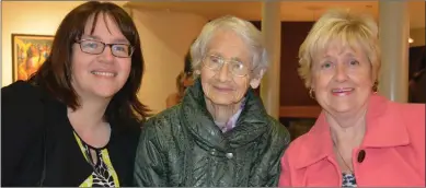  ?? Photo by Fergus Dennehy. ?? Ann-Marie Harrington, Ann Kelly and Mary Harrington pictured getting ready to enjoy the ‘Jesus Christ Superstar’ show in Siamsa on Wednesday night.