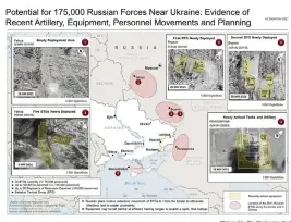  ?? Obtained by The Washington Post ?? This is an unclassifi­ed U.S. intelligen­ce document that depicts Russian military movement in the Ukraine region.