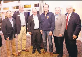  ?? De Kine Photo LLC ?? From left are Middlesex County Chamber of Commerce Chairman Rick Morin, Managing Partners of Riverhouse Hospitalit­y Trevor E. Furrer, Mark L. Poole and James P. Bucko, Chamber Vice Chairman Jay Polke and Chamber President Larry McHugh.