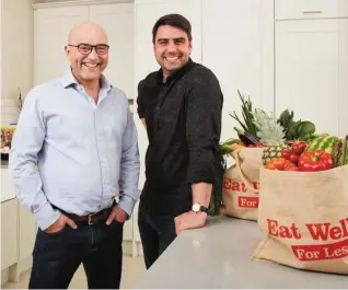  ??  ?? Gregg Wallace and Chris Bavin are back for a new series. Below: Gerard Butler